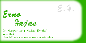 erno hajas business card